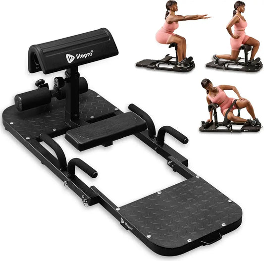 Shape Perfect Curves! Foldable Hip Thrust Machine, Adjustable Home Gym Trainer for Glutes & Lower Back Support