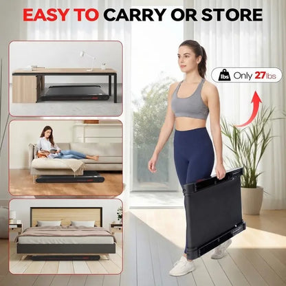Say Bye To Lazy Lifestyle! P1 3 In 1 Walking Vibration Pad, APP & Remote Control 22Lbs Lightweight Under Desk Treadmill With Servo Motor