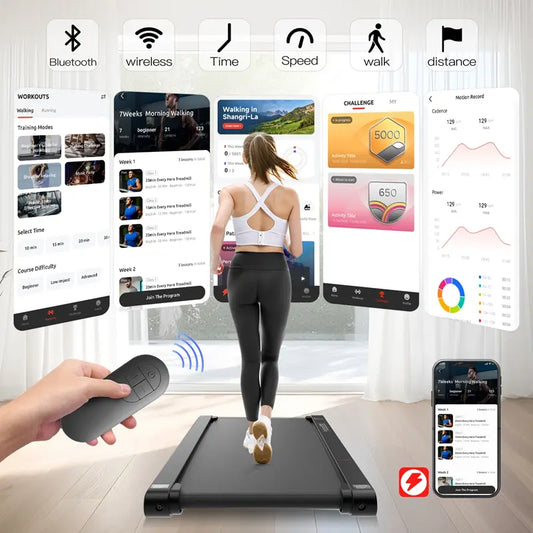 Say Bye To Lazy Lifestyle! P1 3 In 1 Walking Vibration Pad, APP & Remote Control 22Lbs Lightweight Under Desk Treadmill With Servo Motor