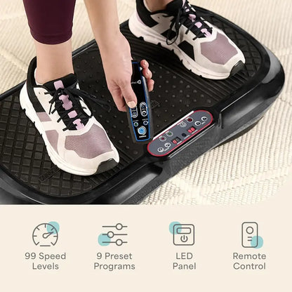 Full Body Relax & Tone! Waver Vibration Plate, 330lb Capacity Whole Body Vibration